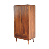 Curved Chestnut Wardrobe Chest of Drawers