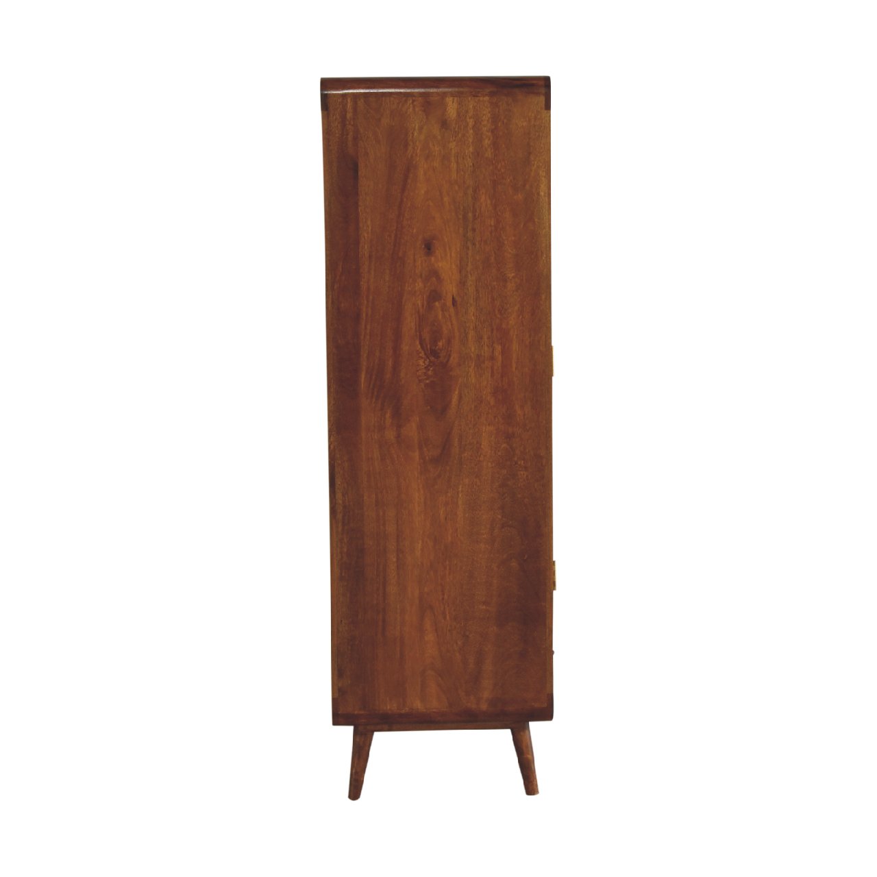 Curved Chestnut Wardrobe Chest of Drawers