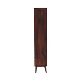 Curved Chestnut Bookcase Chest of Drawers