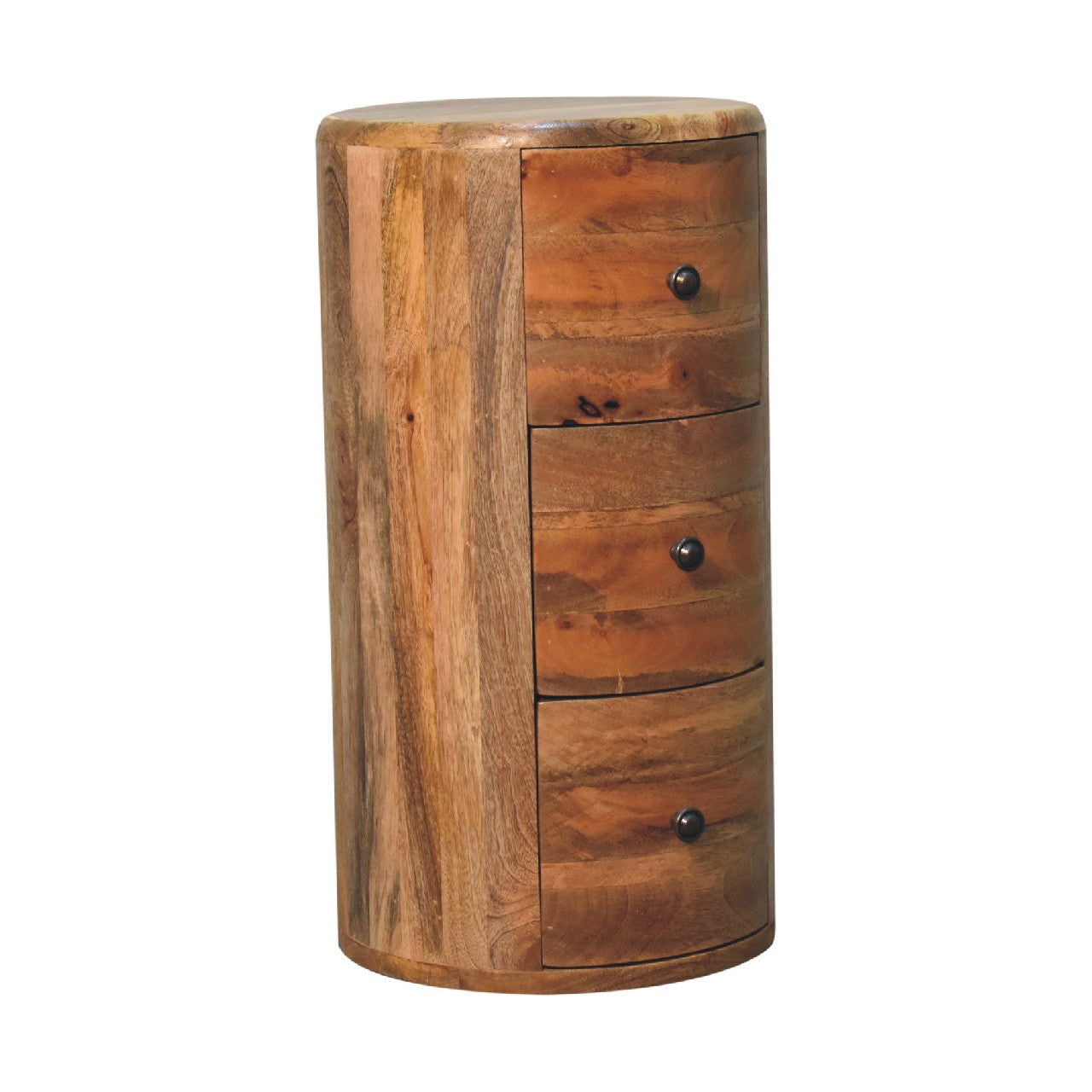 Oak-ish Drum Storage Bench