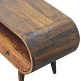 Chestnut Circular TV Stand Chest of Drawers