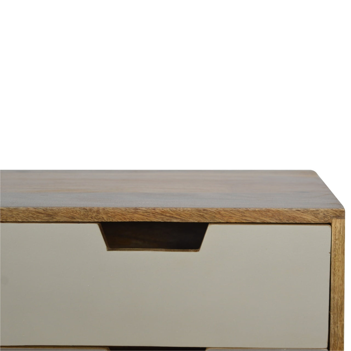 Grey Gradient Console Table | Hand-Painted Solid Mango Wood