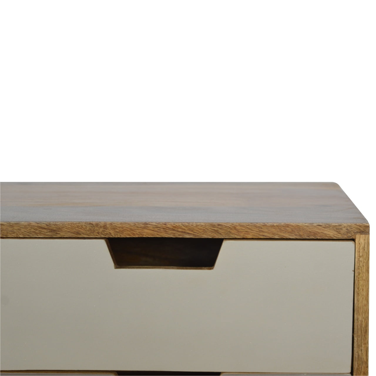 Grey Gradient Console Table | Hand-Painted Solid Mango Wood