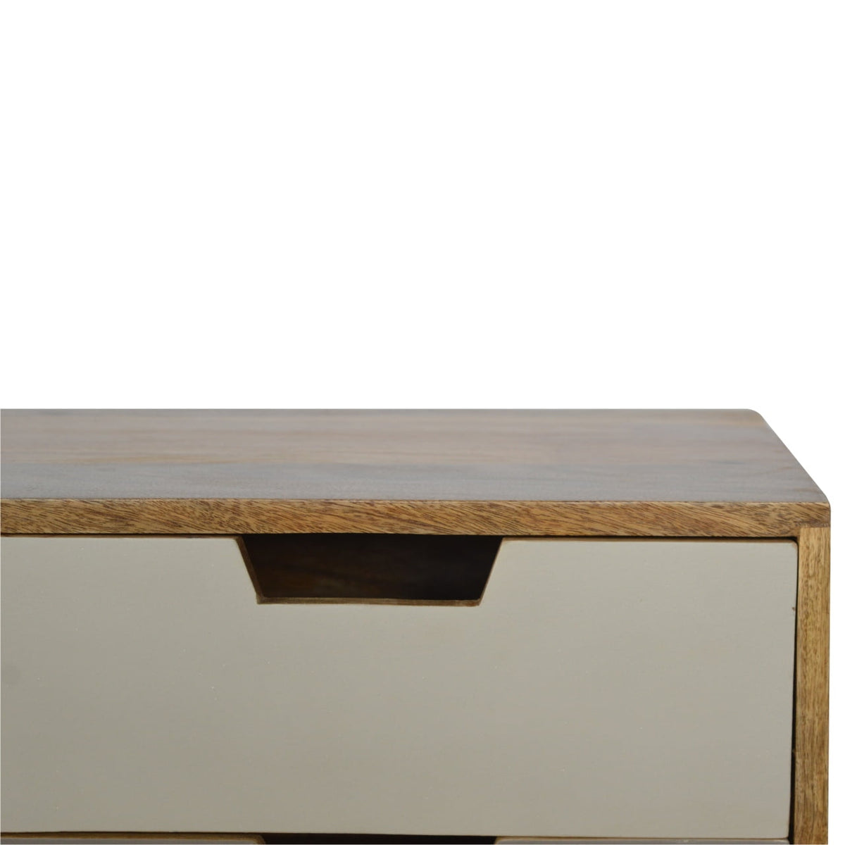 Grey Gradient Console Table | Hand-Painted Solid Mango Wood