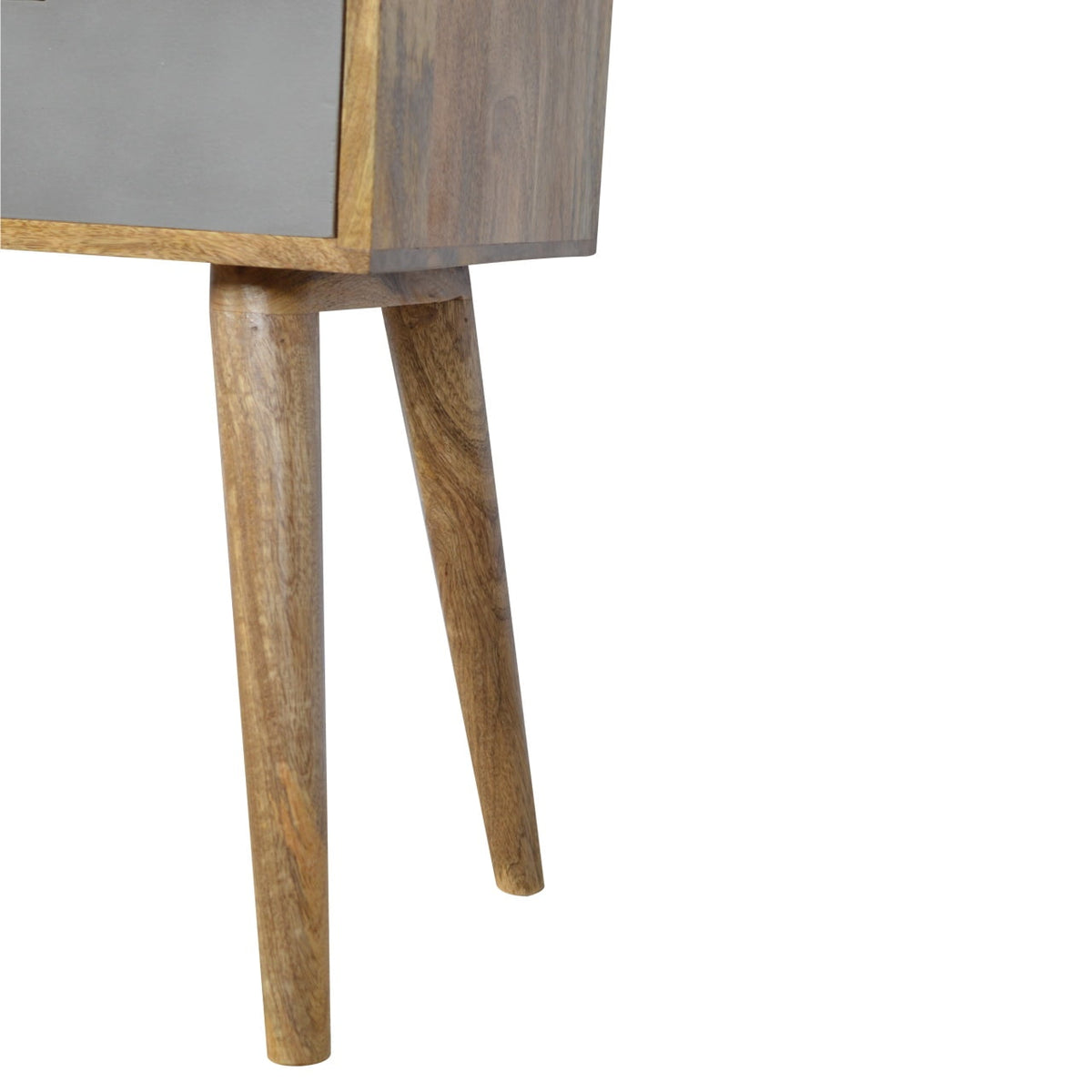 Grey Gradient Console Table | Hand-Painted Solid Mango Wood