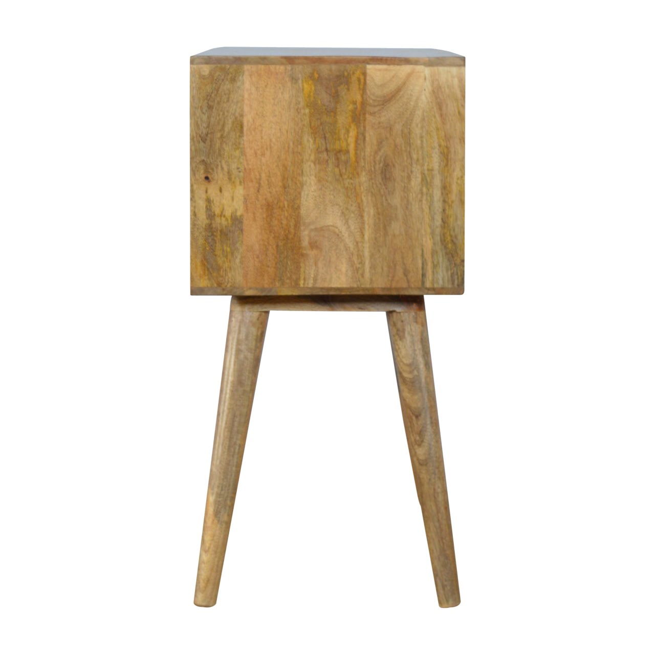 Grey Gradient Console Table | Hand-Painted Solid Mango Wood