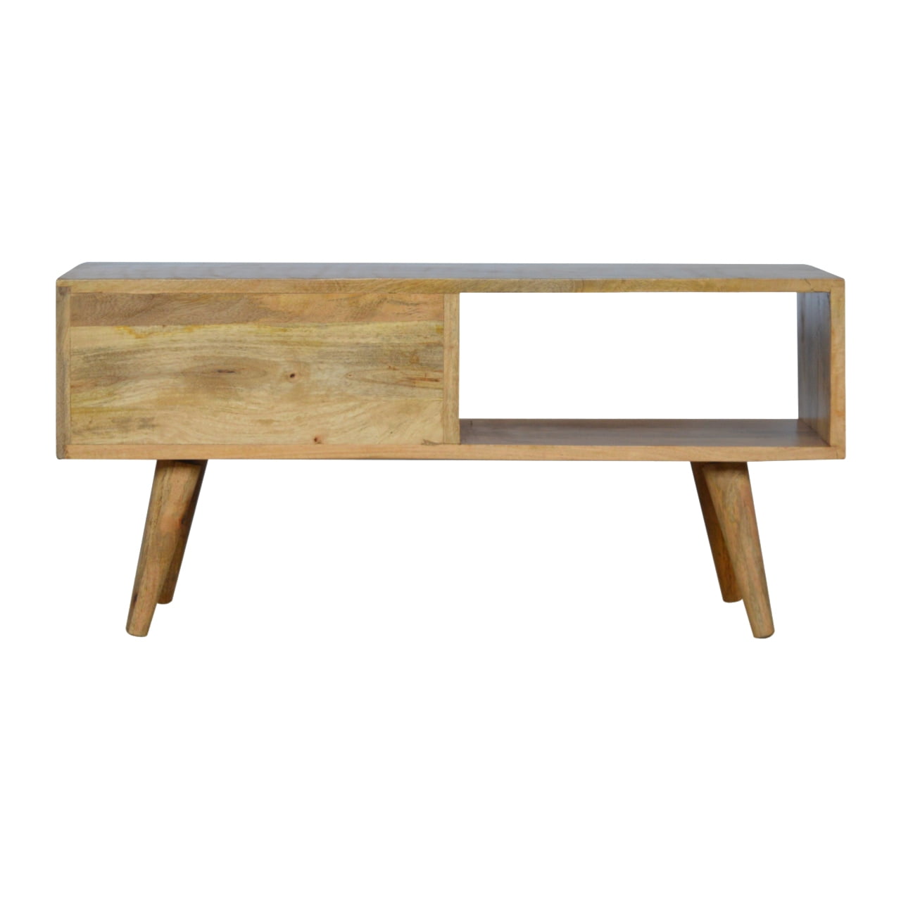 White Sliding TV Media Unit