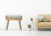 Curved Oak-ish Console Table