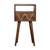 Mini Geo Brass Bedside Table