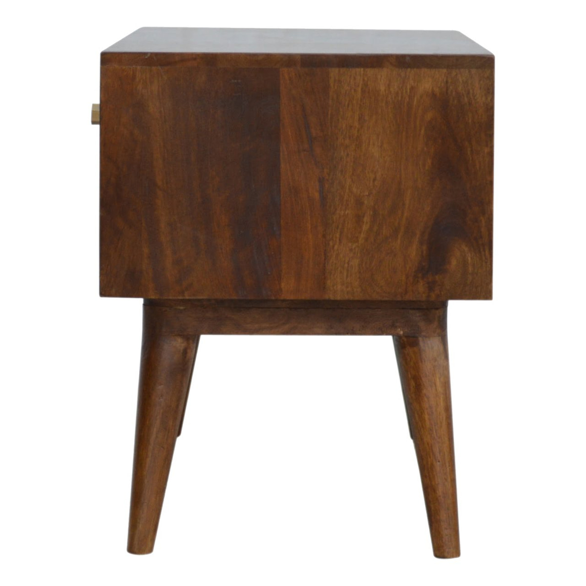 Chestnut Diamond Storage Bench | Hand-Carved