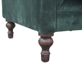 Emerald Green Velvet Chesterfield Chest of Drawers | Cotton Velvet