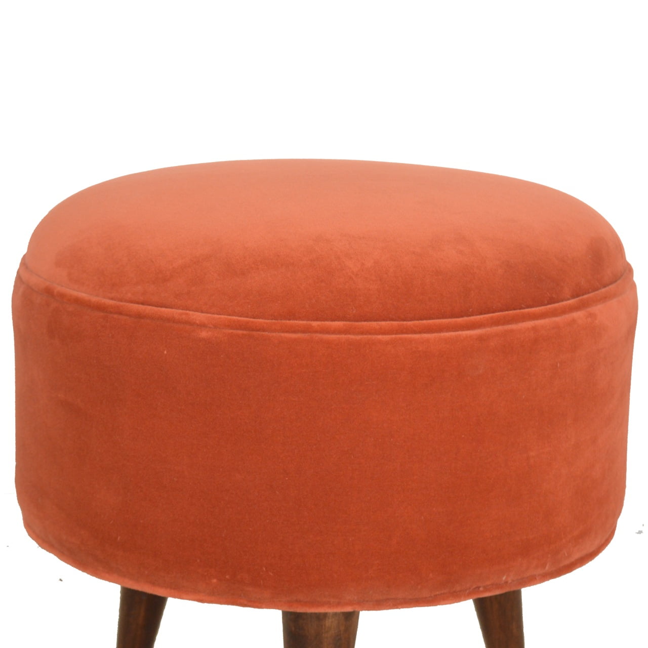 Brick Velvet Nordic Style Footstool | Cotton Velvet