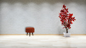 Brick Velvet Nordic Style Footstool | Cotton Velvet