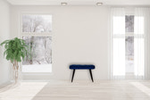 Royal Blue Velvet Button Bench | Cotton Velvet