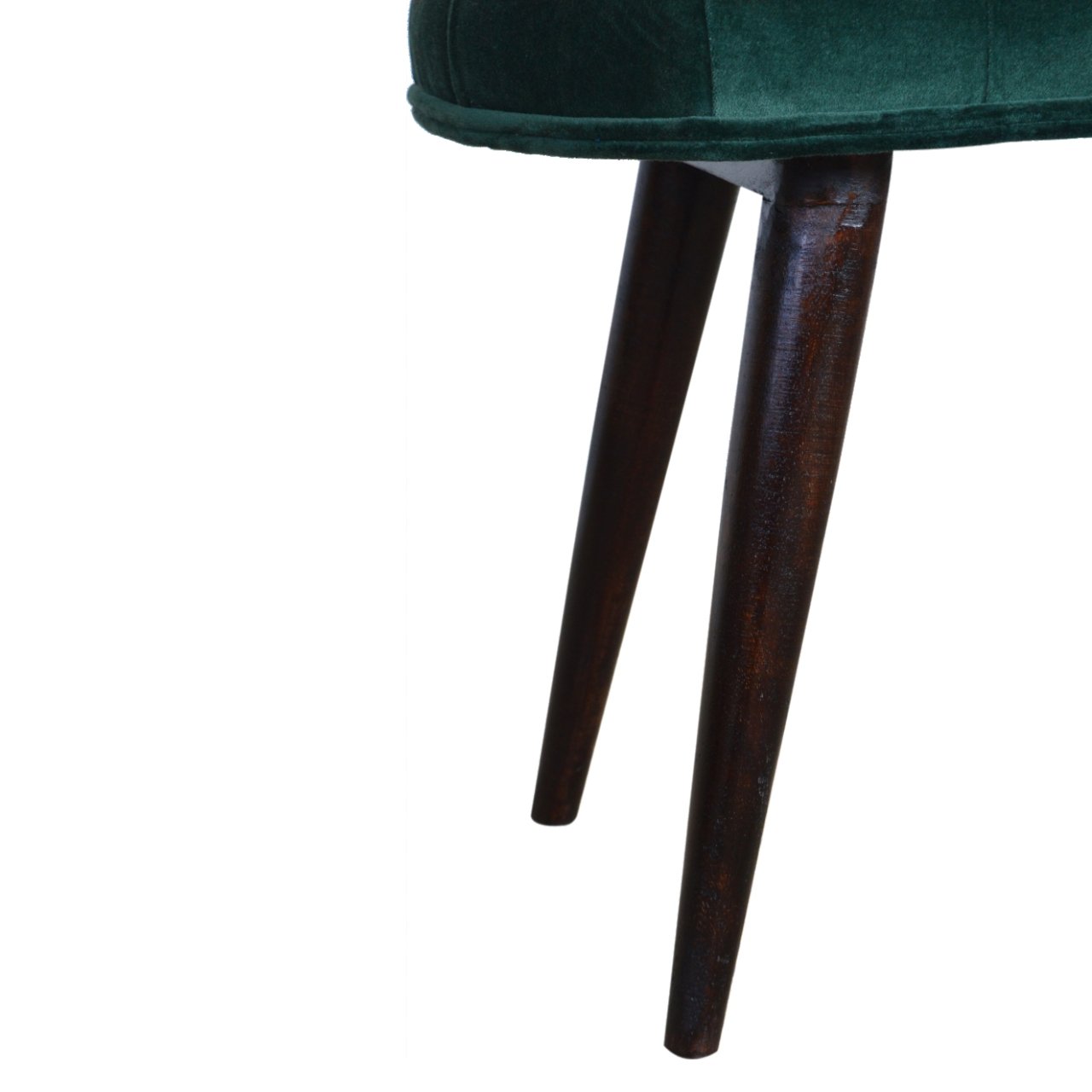 Emerald Velvet Deep Button Bench | Cotton Velvet