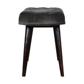 Grey Velvet Gold Base Footstool | Cotton Velvet