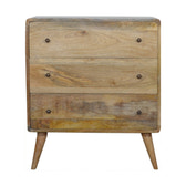 Curved Oak-ish Chest of Drawers