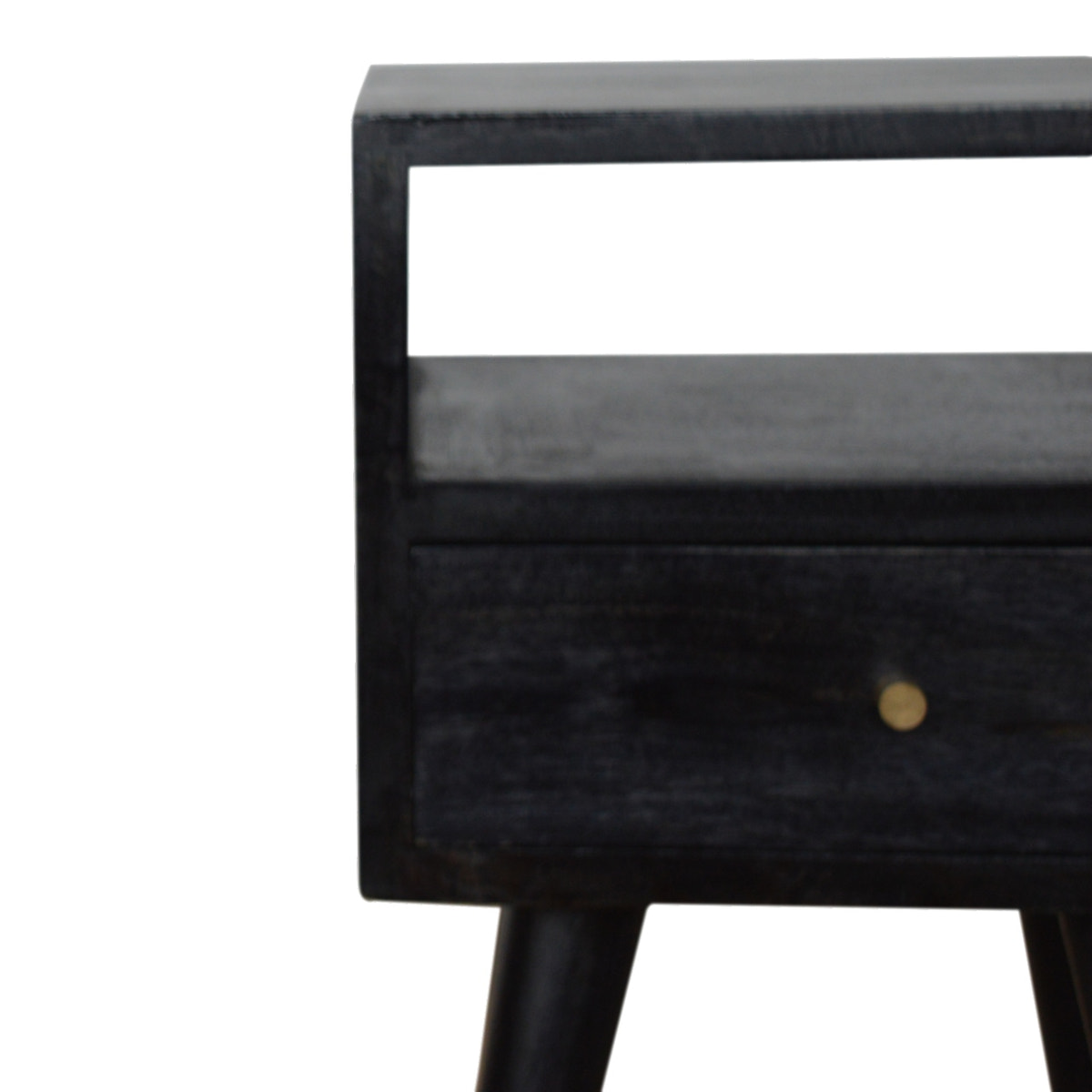 Mini Ash Black Bedside Table