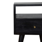 Mini Ash Black Bedside Table