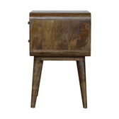 Curved Classic Grey Washed nightstand