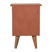 Brick Red Hand Painted Bedside Table