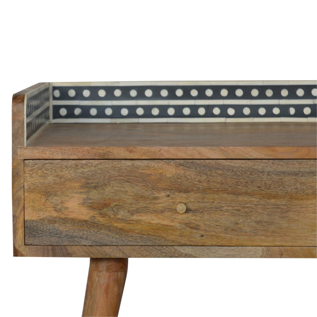 Bone Inlay Gallery Console Table | Oak Solid Mango Wood