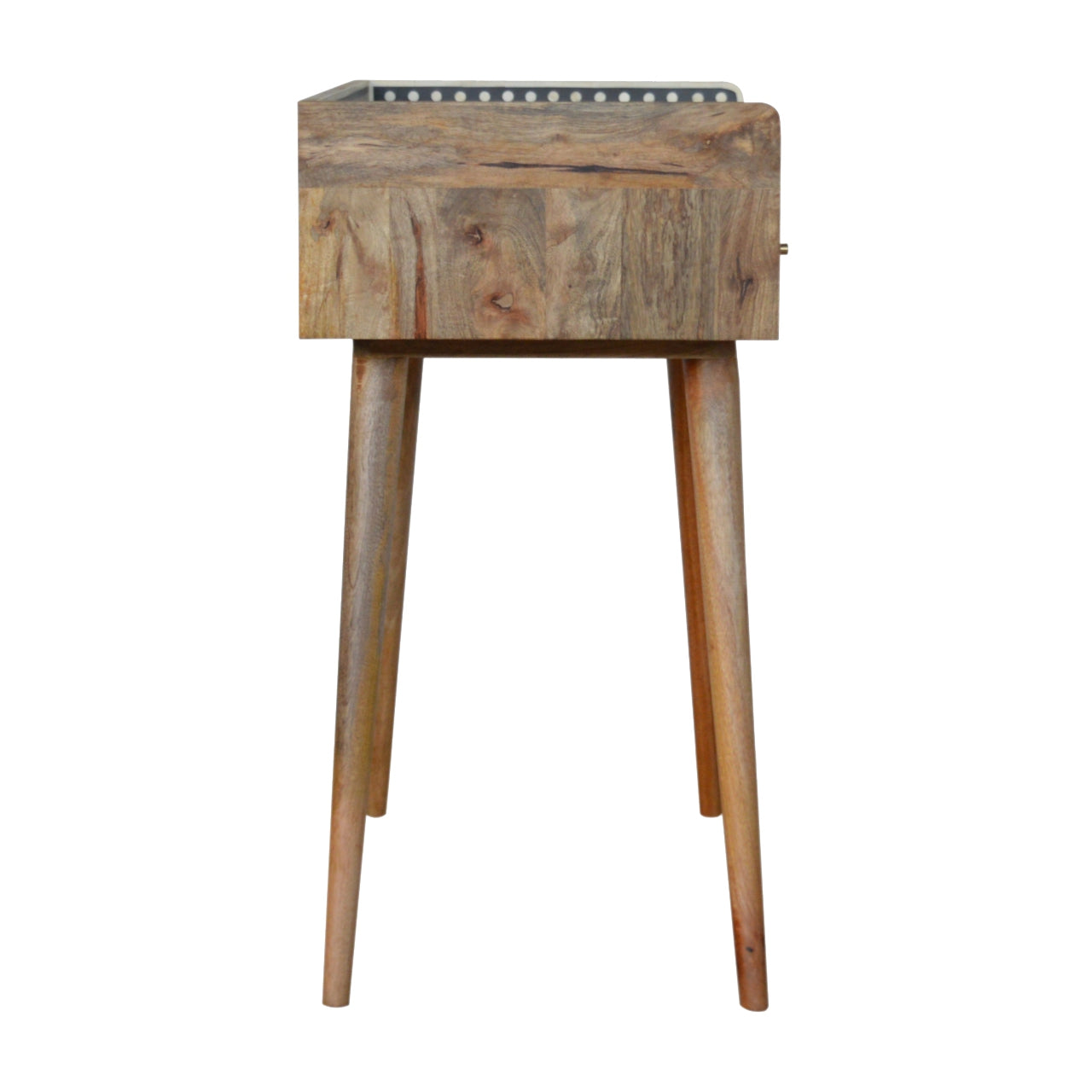 Bone Inlay Gallery Console Table | Oak Solid Mango Wood