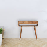 Sonata Console Table | Oak Solid Mango Wood Open Shelf