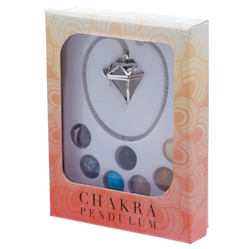 12x Gemstone Healing Pendulum - Chakra
