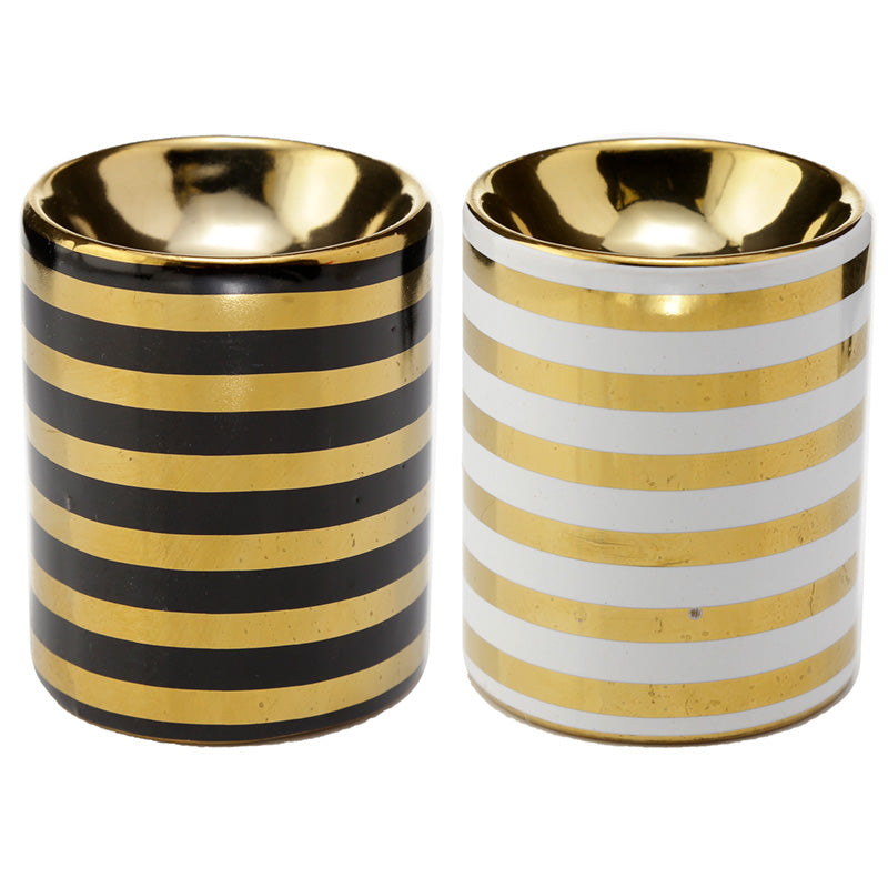 Ceramic Metallic Gold Stripe Eden Oil Burner
