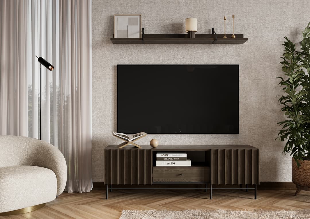 Piemonte PE-03 TV Cabinet 165cm - Portland Ash / Living Room