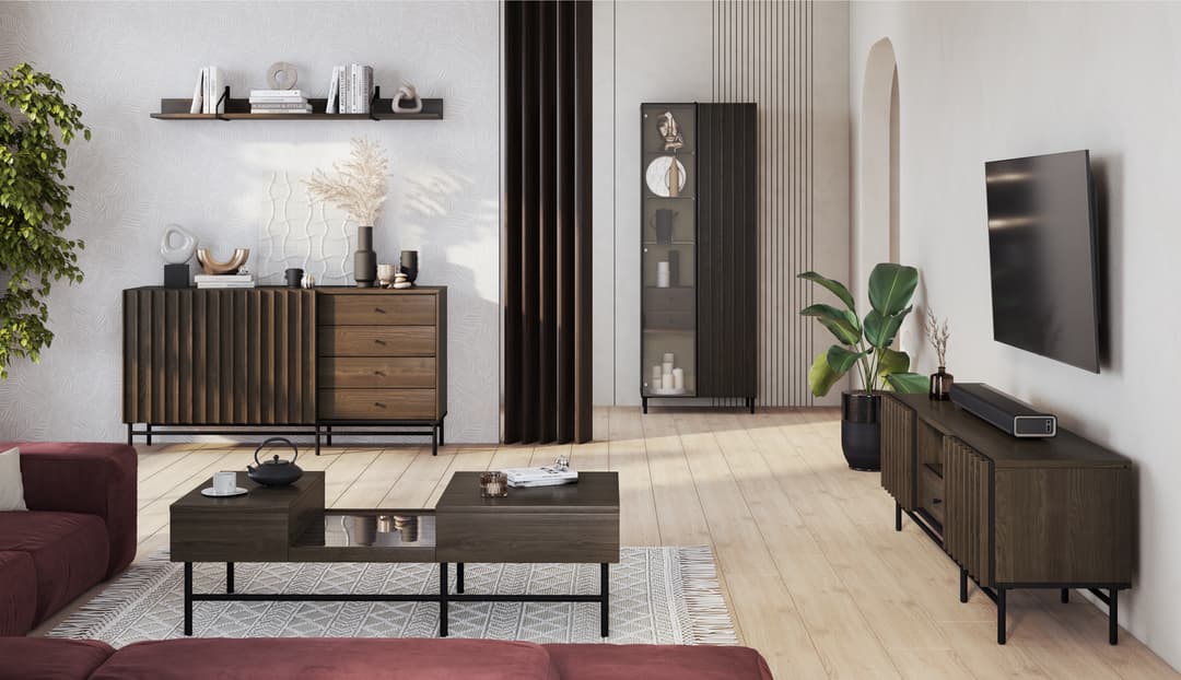 Piemonte PE-03 TV Cabinet 165cm - Portland Ash / Living Room