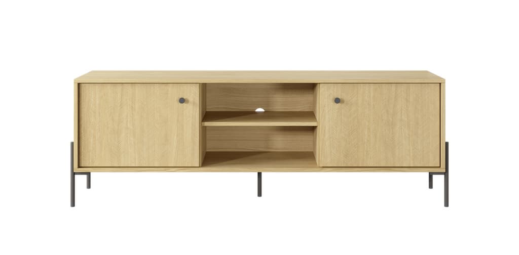 Scandi TV Cabinet 157cm - Oak / Living Room