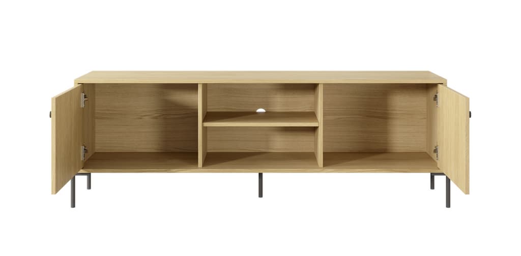 Scandi TV Cabinet 157cm - Oak / Living Room