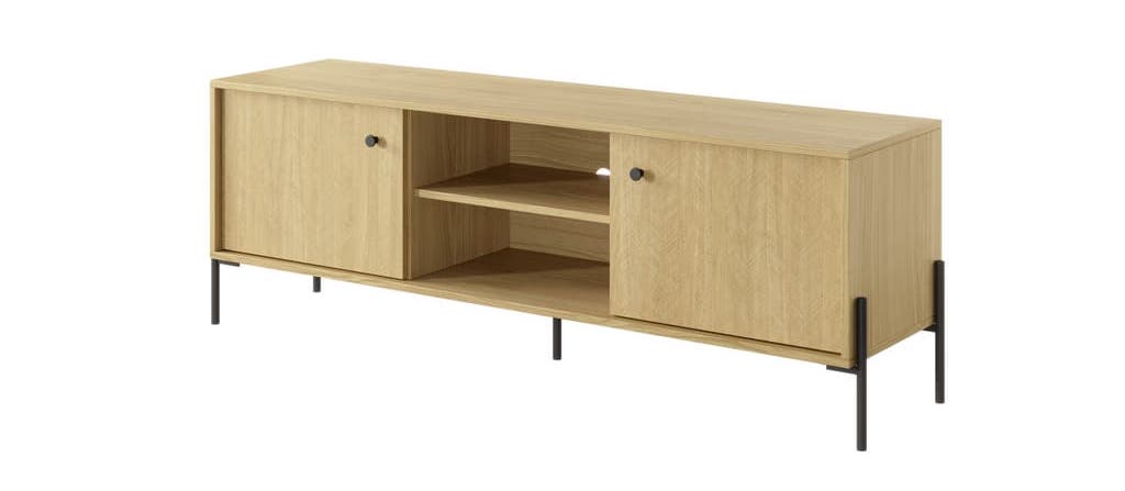 Scandi TV Cabinet 157cm - Oak / Living Room