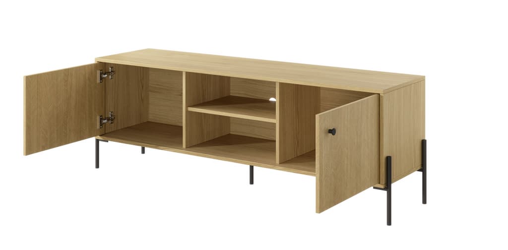 Scandi TV Cabinet 157cm - Oak / Living Room