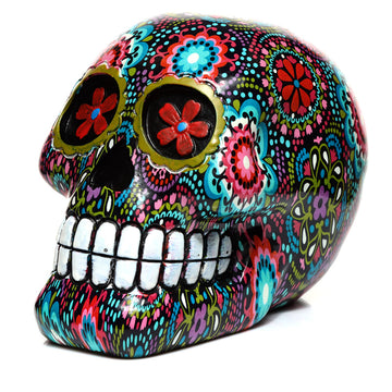 Fantasy Ornament - Floral Day of the Dead Skull