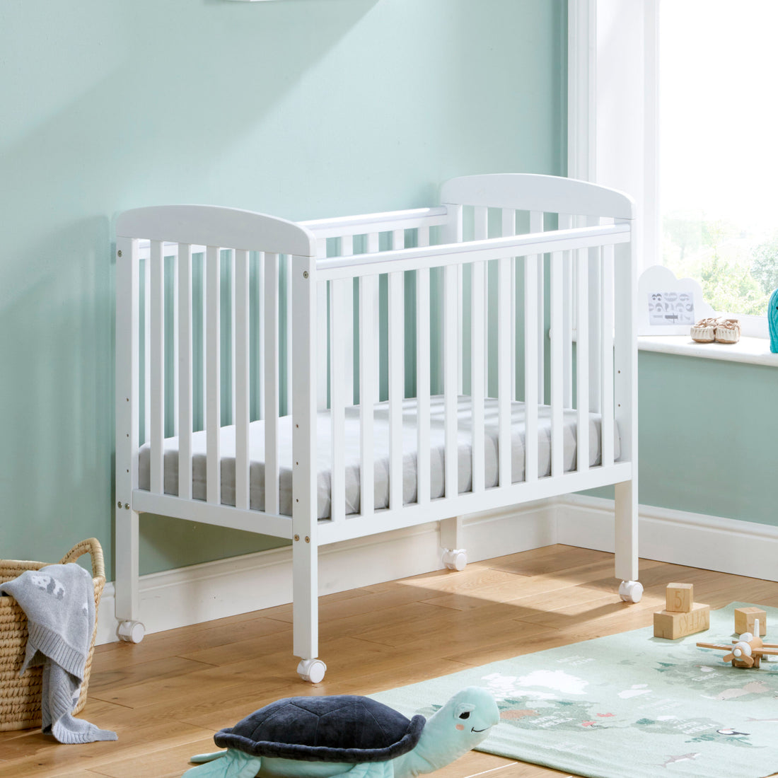 Babymore Space Saver Cot - White - Babymore