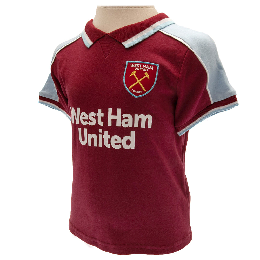 West Ham United FC Shirt & Short Set 3-6 Mths CS - Officially licensed merchandise.