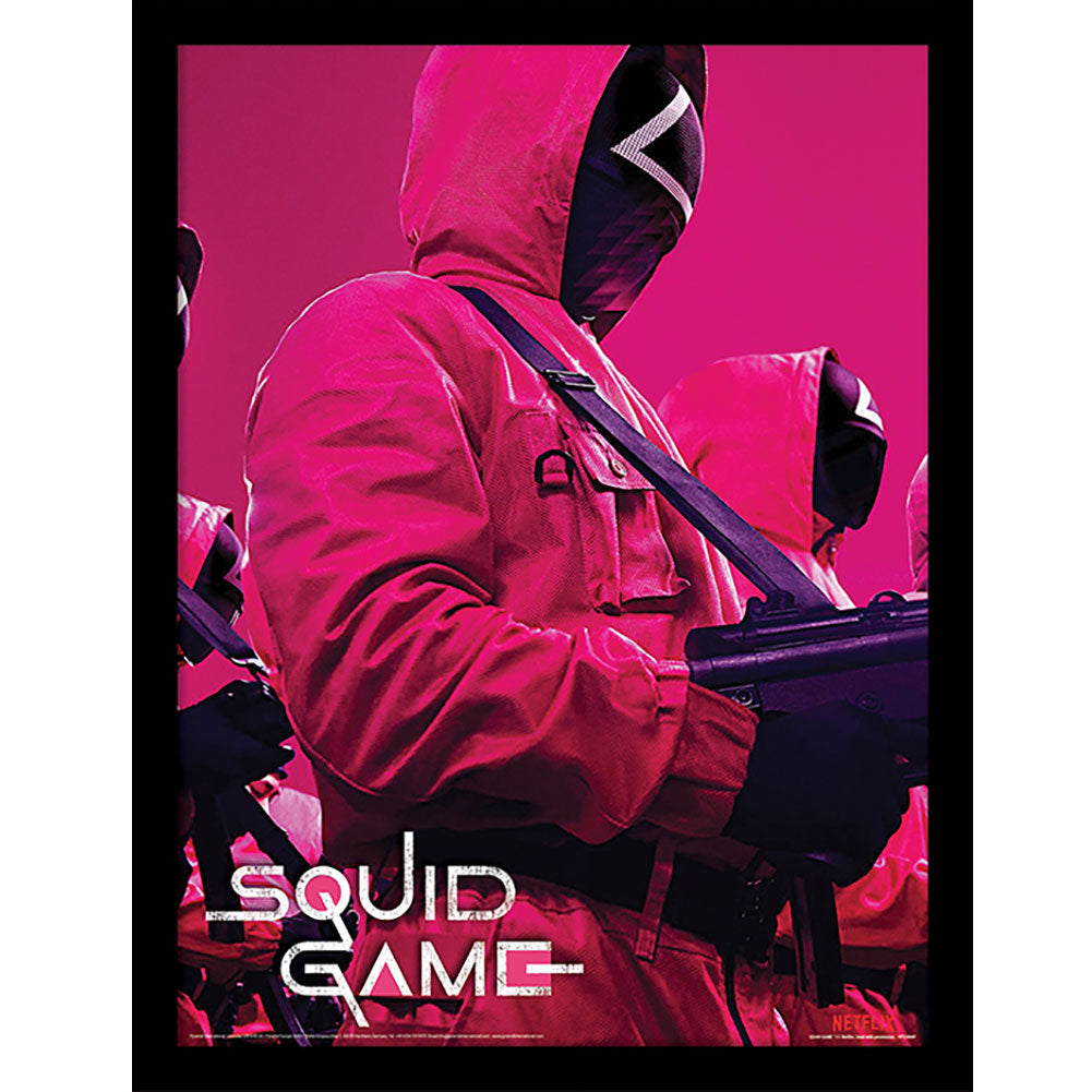 Squid Game Framed Picture 16 x 12 Troops - Officially licensed merchandise.