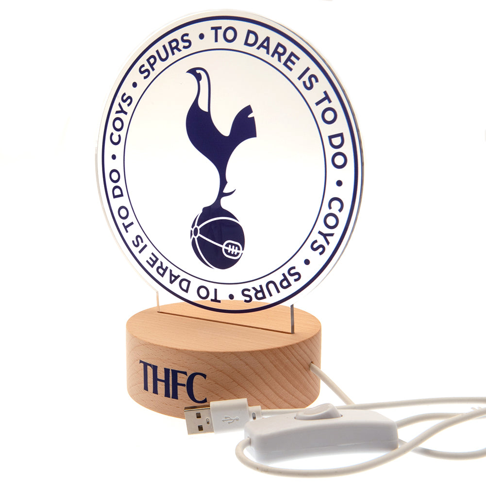 Tottenham Hotspur FC LED Crest Light - Officially licensed merchandise.