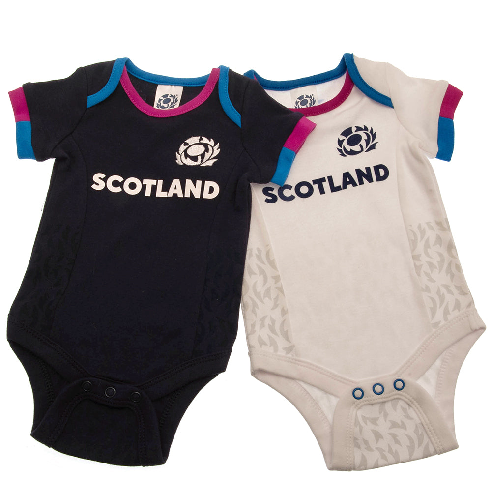 Scotland RU 2 Pack Bodysuit 12-18 Mths PB - Officially licensed merchandise.