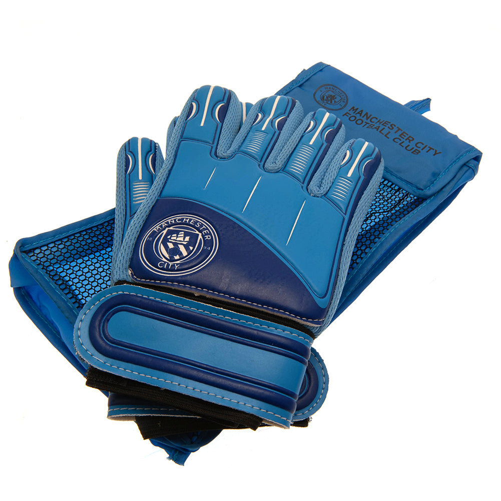 Manchester City FC Goalkeeper Gloves Kids DT - Officially licensed merchandise.