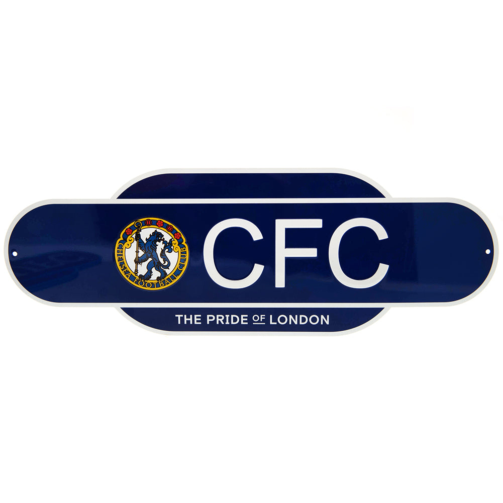 Chelsea FC Colour Retro Sign - Officially licensed merchandise.