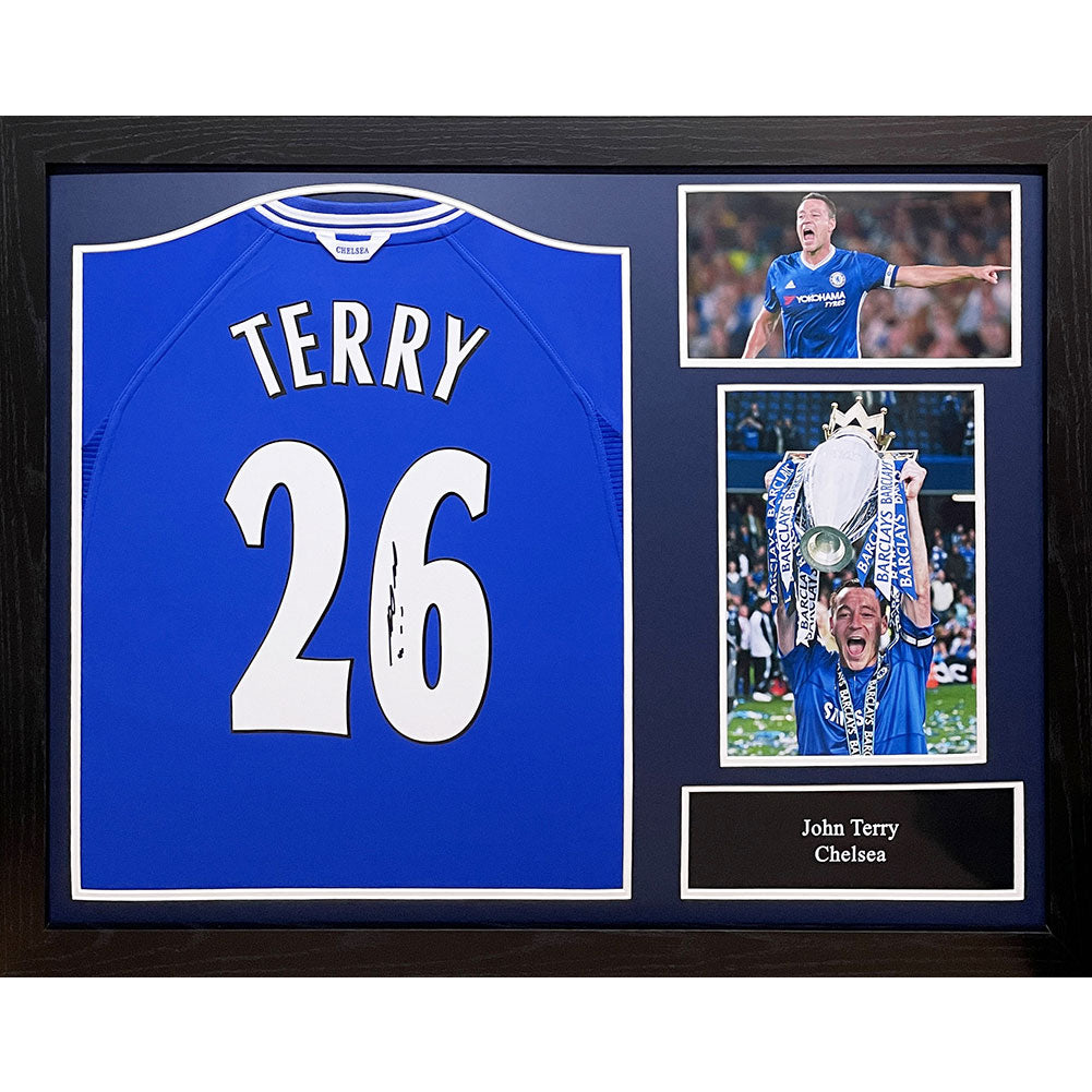 Chelsea FC 2000 Terry Signed Shirt (Framed) - Officially licensed merchandise.