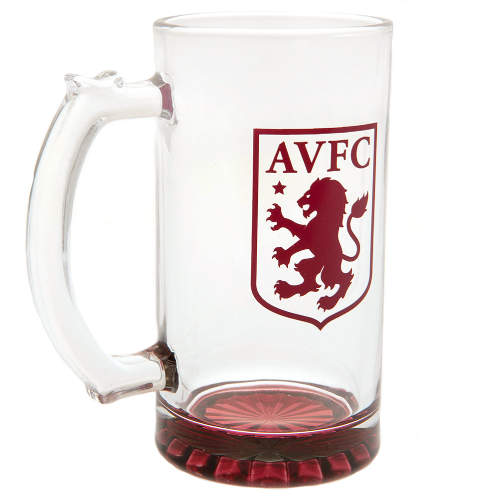 Aston Villa FC Stein Glass Tankard - Officially licensed merchandise.