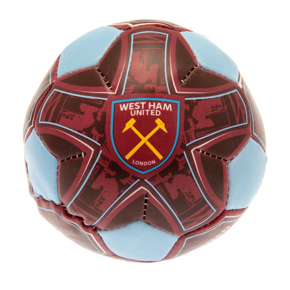 West Ham United FC 4 inch Soft Ball - Officially licensed merchandise.