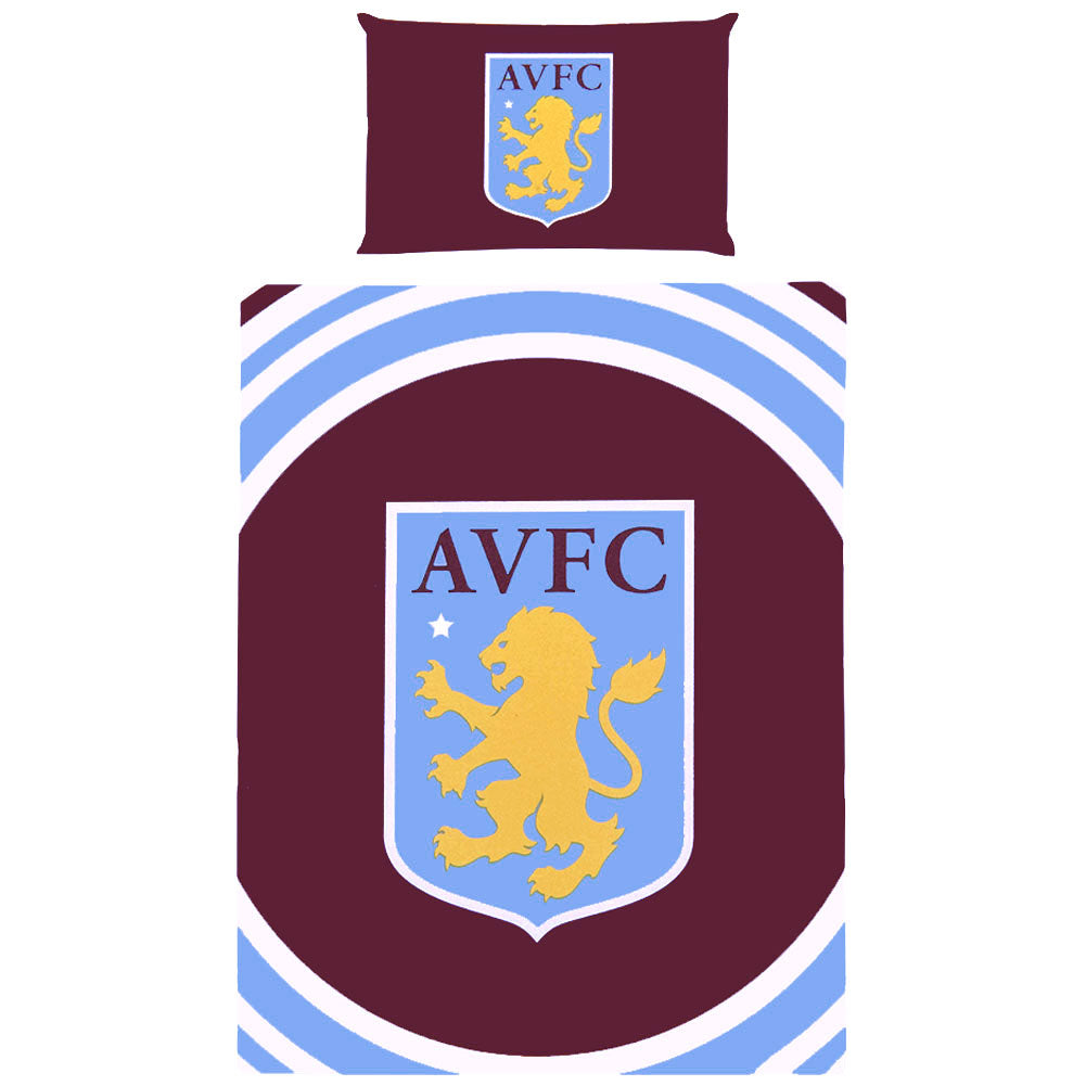 Aston Villa FC Single Duvet Set PL - Officially licensed merchandise.