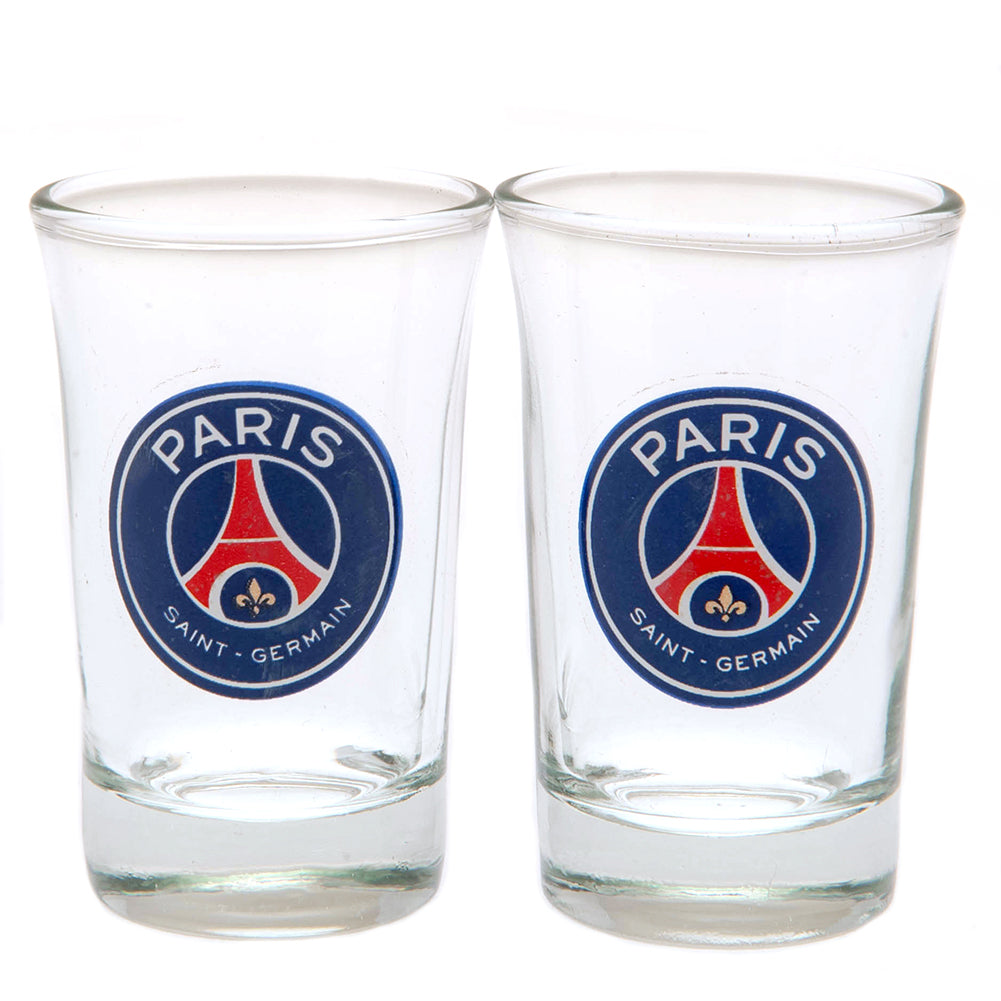 Paris Saint Germain FC 2pk Shot Glass Set - Officially licensed merchandise.