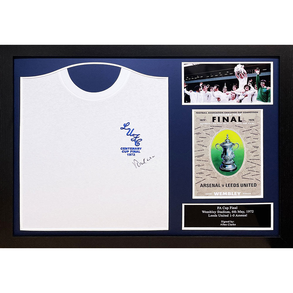 Leeds United FC 1972 Clarke Signed Shirt (Framed) - Officially licensed merchandise.